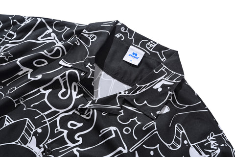 Scribble Camp Collar Shirt