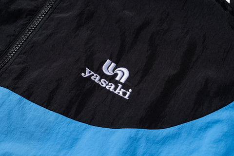 YAS016 Stripe Track Jacket  (Black/Royal Blue)
