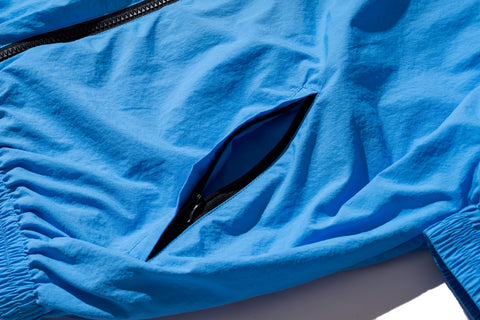 YAS016 Stripe Track Jacket  (Black/Royal Blue)